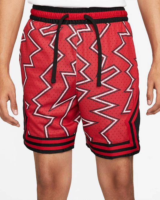 Shorts Jorda x The Breakfast Club – Diamond Rojo con Estampado Relámpago